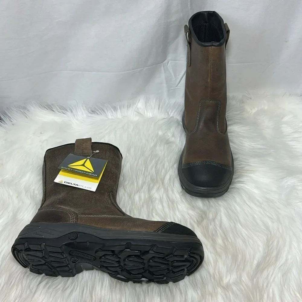 Delta‎ Safety NWT Footwear Camaro Brown Safety Boots Reinforced Toe Sz 7